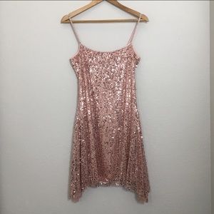 CALVIN KLEIN Sequin rose gold dress size 10